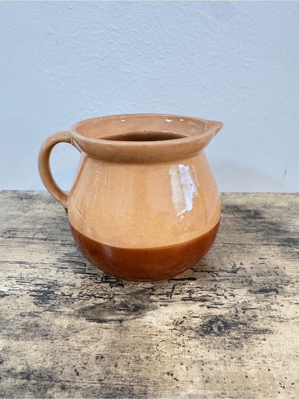 Cabimar Stoneware | Two-Tone Tan & Brown Glazed Ceramic Jug - Picture 8 of 9